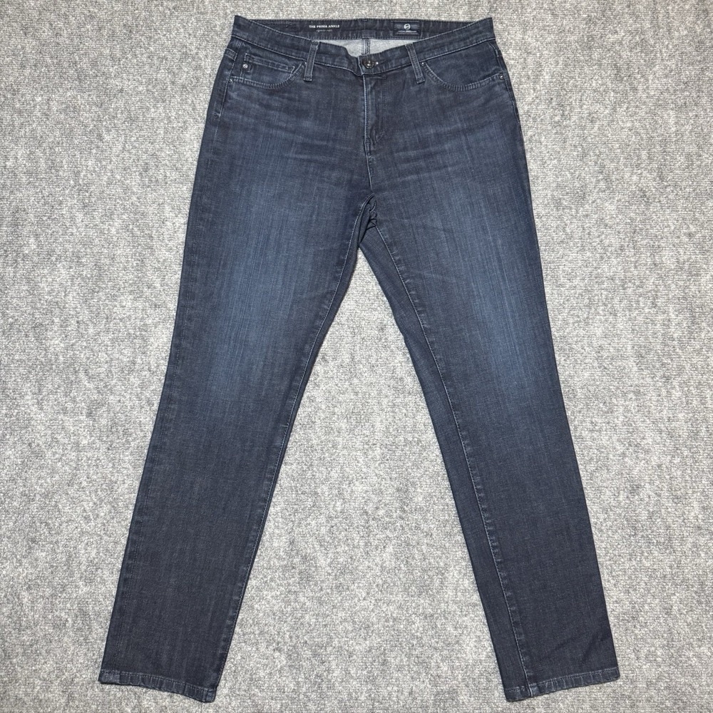 AG Adriano Goldschmied The Prima Ankle Cigarette Leg Jeans 28R Stretch Dark Wash